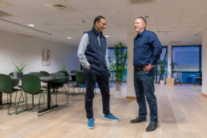 Arun Deep, Chief Technical Officer i Semine og Tore Ferning, Head of IT Division i Bitpro 